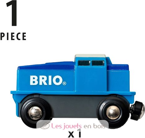 Locomotive de fret bleue à pile BR33130 Brio 4