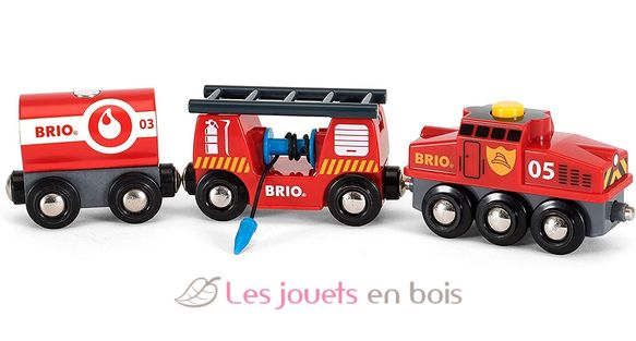 Train des pompiers - Brio - Circuits et trains Bois. De 3 à 10 ans