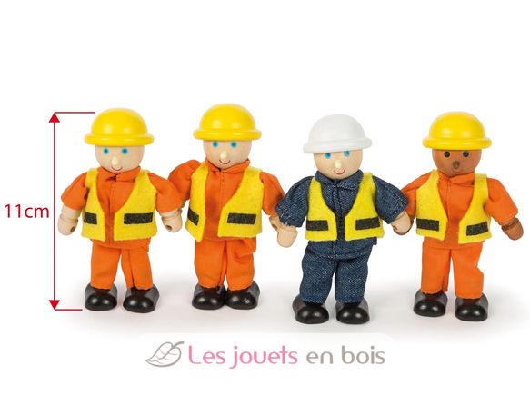 Figurines en bois Bâtisseurs BJ-T0241 Bigjigs Toys 2