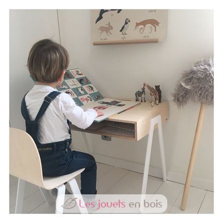 Bureau enfant 6 à 10 ans - Blanc KIDSDESKLARGEWH In2wood 4