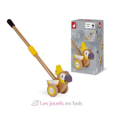Cacatoès à pousser en bois J08604 Janod 6