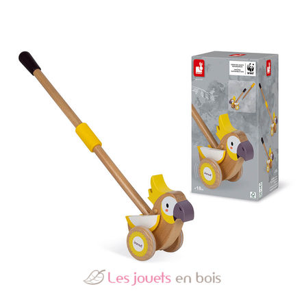 Cacatoès à pousser en bois J08604 Janod 6