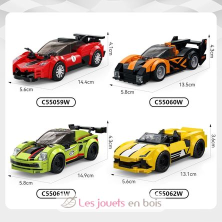 Coffret de 8 mini véhicules à construire C55048W CaDA 7