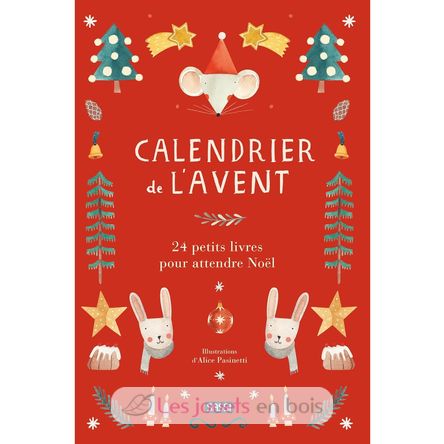 Calendrier de l'Avent 24 petits livres rouge SJ-5742 Sassi Junior 1