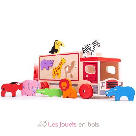 Camion à encastrement Safari BJ641 Bigjigs Toys 1