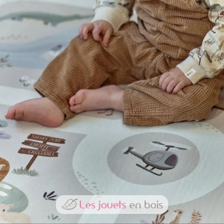 Tapis de jeu pour voiture Safari Friends LD7483 Little Dutch 4