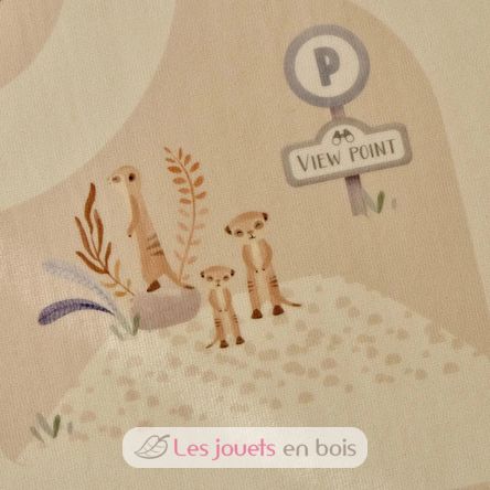 Tapis de jeu pour voiture Safari Friends LD7483 Little Dutch 5