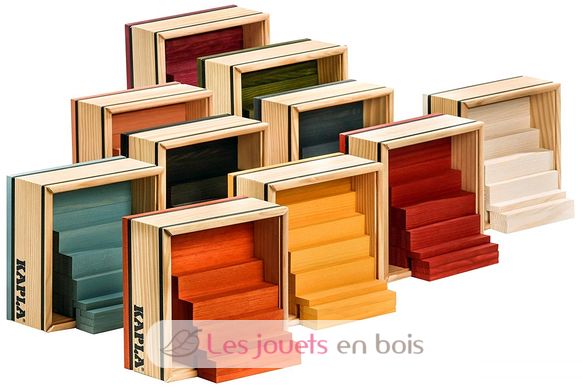 Kapla - Coffret en bois 40 pièces rose - lolifant