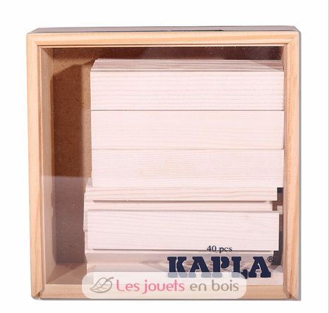 Kapla 9000160 Lot de 40 planchettes en bois Jaune