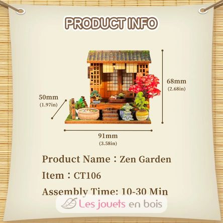 Mini Book Nook Jardin zen CT106 Cartartem 7