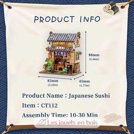 Mini Book Nook Sushi japonais CT112 Cartartem 7