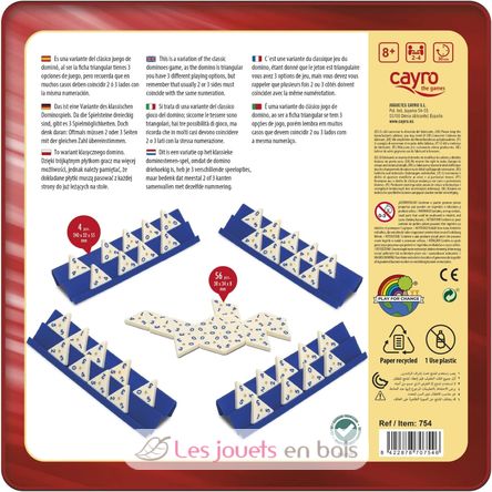 Dominos triangulaires - coffret métal CA-754 Cayro 2