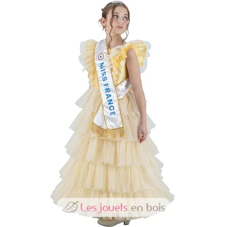 Déguisement Robe Miss France dorée 128 cm CHAKS-C4722128 Chaks 3