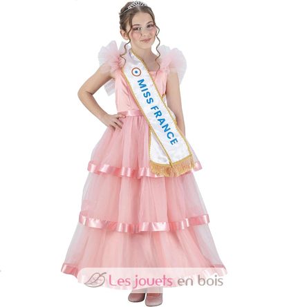 Déguisement Robe Miss France rose 128 cm CHAKS-C4721128 Chaks 1