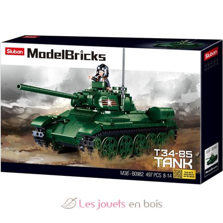 Model Bricks - Tank soviétique T34-85 SL-M38-B0982 Sluban 3
