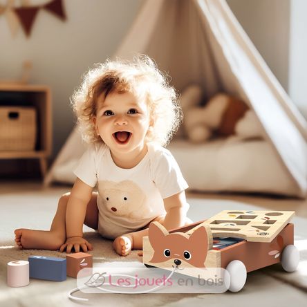 Chariot de blocs renard à tirer SM-SP1035 Speedy Monkey 4