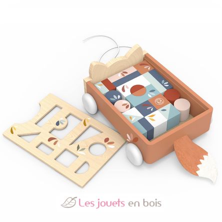 Chariot de blocs renard à tirer SM-SP1035 Speedy Monkey 2