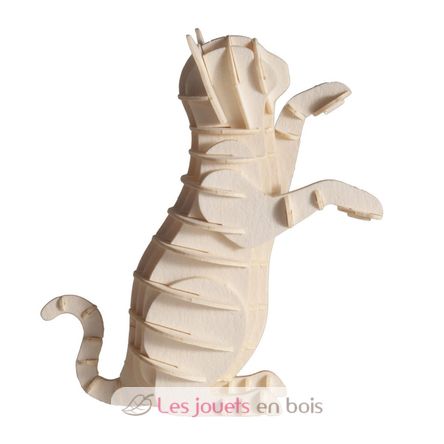 Maquette 3D en papier chat blanc FRI-11636 Fridolin 1