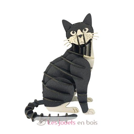 Maquette 3D en papier Chat noir et blanc FRI-11759 Fridolin 1