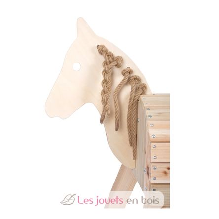 Cheval à bascule en bois 2-en-1 avec planche d'équilibre de Hape