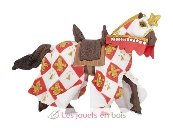 Figurine Cheval du chevalier blanc fleur de lys PA39789 Papo 1