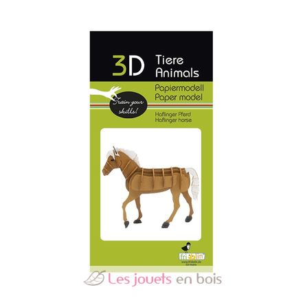 Maquette 3D en papier cheval Haflinger FRI-11714 Fridolin 2