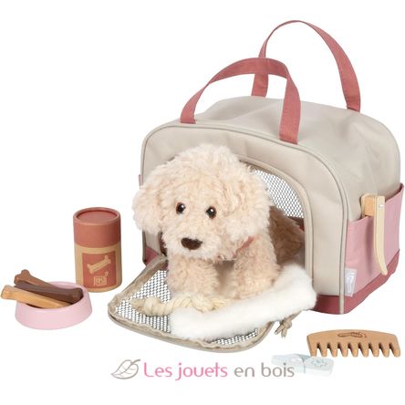 Chien avec sac et kit de soins rose LE12838 Small Foot company 2