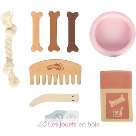Chien avec sac et kit de soins rose LE12838 Small Foot company 6