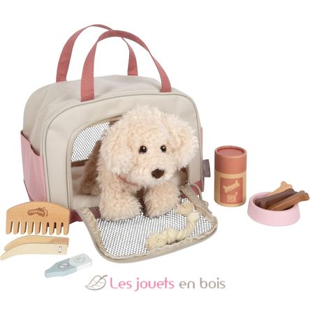Chien avec sac et kit de soins rose LE12838 Small Foot company 1