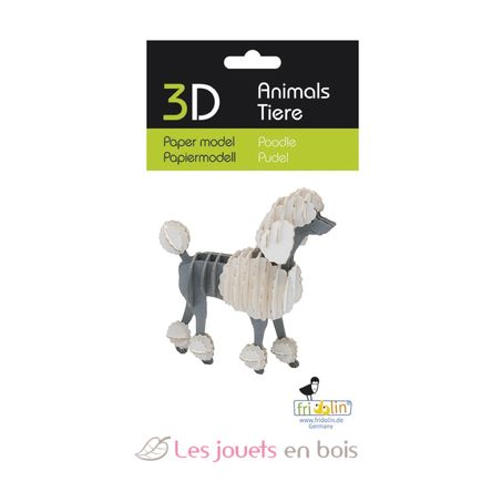 Maquette 3D en papier Caniche FRI-11749 Fridolin 2