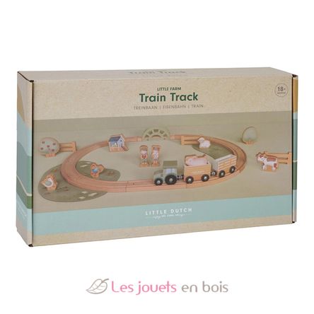 Circuit de train en bois Safari Friends LD7451 Little Dutch 9