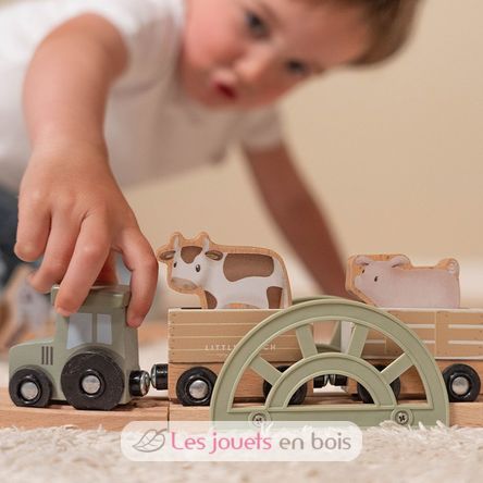 Circuit de train en bois Safari Friends LD7451 Little Dutch 4