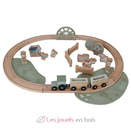 Circuit de train en bois Safari Friends LD7451 Little Dutch 1