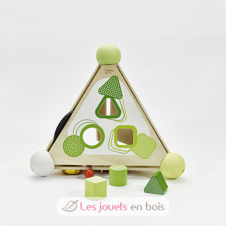 Cube d'activité en bois - Pyramides et cubes activité éveil en bois - Janod