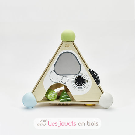 Cube d'activité en bois - Pyramides et cubes activité éveil en bois - Janod