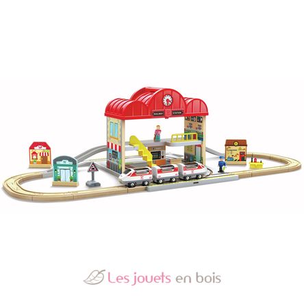 Coffret circuit de train portable HA-E3877 Hape Toys 2