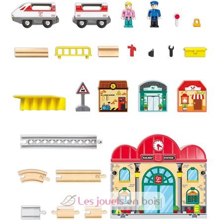 Coffret circuit de train portable HA-E3877 Hape Toys 3