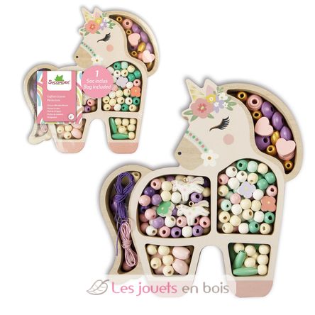 Coffret perles en bois Licorne SYCRE3284 Sycomore 4