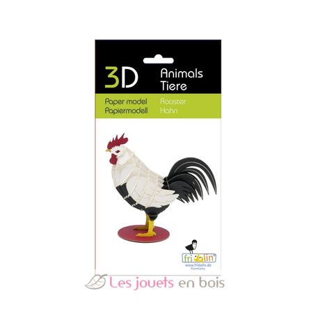 Maquette 3D en papier Coq FRI-11731 Fridolin 2