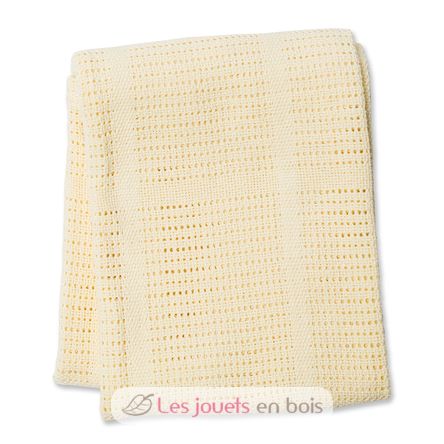 Couverture tricot de coton - Jaune LLJ-121-010-005 Lulujo 2