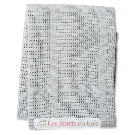 Couverture tricot de coton - Gris LLJ-121-010-004 Lulujo 2