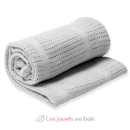 Couverture tricot de coton - Gris LLJ-121-010-004 Lulujo 1