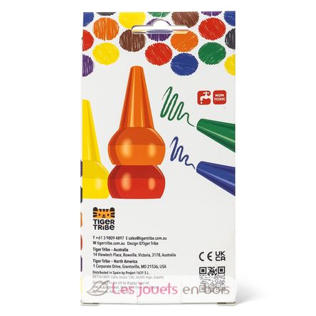 Crayons empilables arc-en-ciel TT7-0159 Tiger Tribe 5