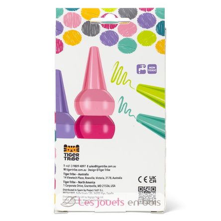 Crayons empilables couleurs acidulées TT7-0162 Tiger Tribe 5