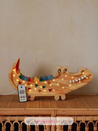 Lampe Veilleuse Crocodile bois naturel LL052-000 Little Lights 8