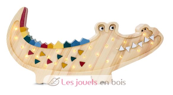 Lampe Veilleuse Crocodile bois naturel LL052-000 Little Lights 1