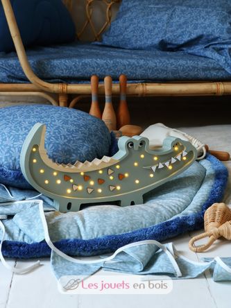 Lampe Veilleuse Crocodile Kaki pastel LL052-376 Little Lights 2