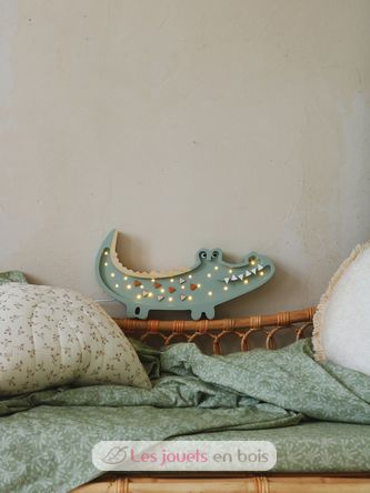 Lampe Veilleuse Crocodile Kaki pastel LL052-376 Little Lights 7