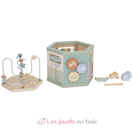 Cube d'activités hexagonal Safari Friends LD7431 Little Dutch 8