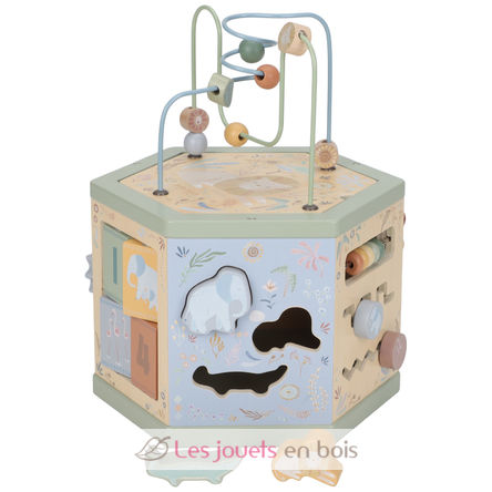 Cube d'activités hexagonal Safari Friends LD7431 Little Dutch 1